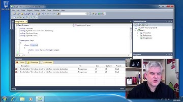 VCS2010 01 02   Building your First Application in C# from Bob Tabor on Vimeo
