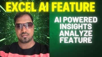 AI powered insights Artificial Intelligence Analyze feature in ms excel
