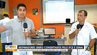 Respiradores com defeito serão consertados por profissionais do IFCE e Senai
