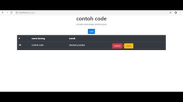 CRUD PHP Native dengan sentuhan jquery - contoh code