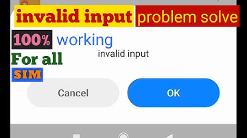 Invalid Input |Problem Solve |100% solve.