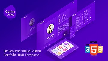 Cvrim - CV Resume Virtual vCard Portfolio HTML5 Template | Themeforest Website Templates and Themes