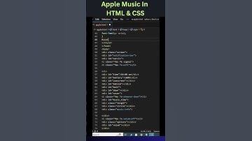 Thumbnail of Apple Music In HTML And CSS #htmltutorial #applesong