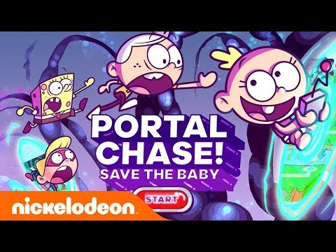 SpongeBob, Lincoln Loud & Kid Danger Team Up for NEW Video Game ? Portal Chase: Save the Baby | Nick