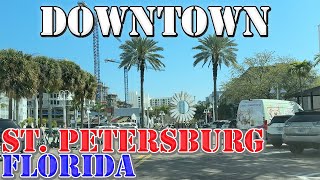 St  Petersburg - Florida - 4K Downtown Drive - 2024