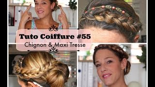 Tuto coiffure #55 : Chignon et Maxi Tresse : rapide, facile, rendu PRO !!! screenshot 5