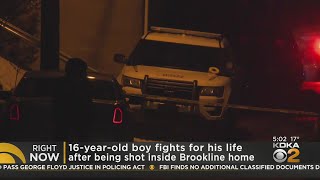 16-year-old boy fighting for his life after Brookline home invasion shooting
