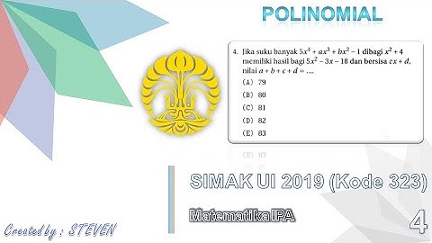 SIMAK UI 2019 KODE 323 MATEMATIKA IPA NO 4