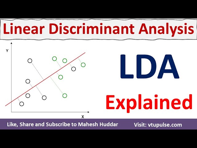 Linear Discriminant Analysis | LDA | Fisher Discriminant Analysis | FDA Explained by Mahesh Huddar