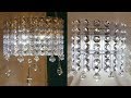 DOLLAR TREE HIGH END DIY GLAM LIGHTED WALL SCONCE & CHANDELIER | WAYFAIR INSPIRED