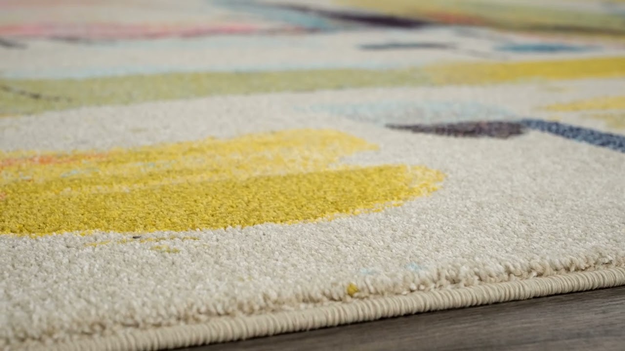 Kalaty X Katie Merz CW1060 "COLORWRKS" Collection Power Loomed Area Rug