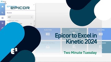 Connect Excel to Kinetic/ERP via REST w/Interactive Criteria: Two Minute Tuesday