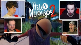 Реакция Летсплейщиков на Скример Ворона в Hello Neighbor 2 Beta