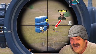 PUBG Mobile Funny Moments😂😂😂Trolling with Crossbow from top bridge