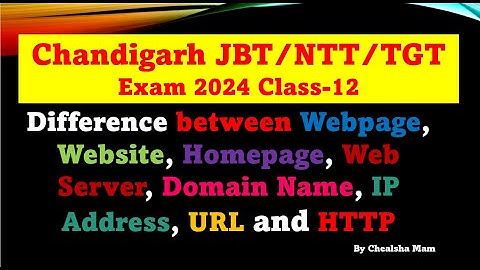 What is Website - WebPage - Web Server - IP Address - Domain Name - URL | Chandigarh JBT/NTT/TGT ICT
