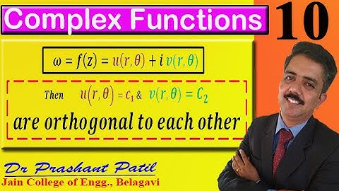 Orthogonality of analytic function in polar form || Complex Analysis || 18mat21 || Dr Prashant Patil