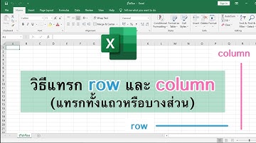 วิธีแทรกแถวใน excel (insert row และ column)