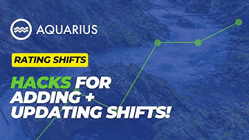 Try these HACKS for Adding and Updating Rating Shifts | Hydrology | Aquarius Time-Series
