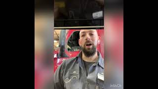 Freightliner Cascadia DD15 turbo oil drain line leaking