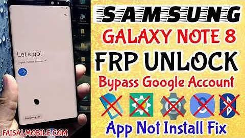 Samsung Note 8 (SM N950) FRP Bypass/Google Account 2021 || ANDROID 9 || App Not install Fix