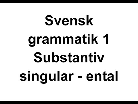 1 Swedish grammar - Nouns singular - Swedish for beginners A1 CEFR