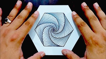 Hexagon Spiral Drawing | Satisfying and Relaxing | Artation