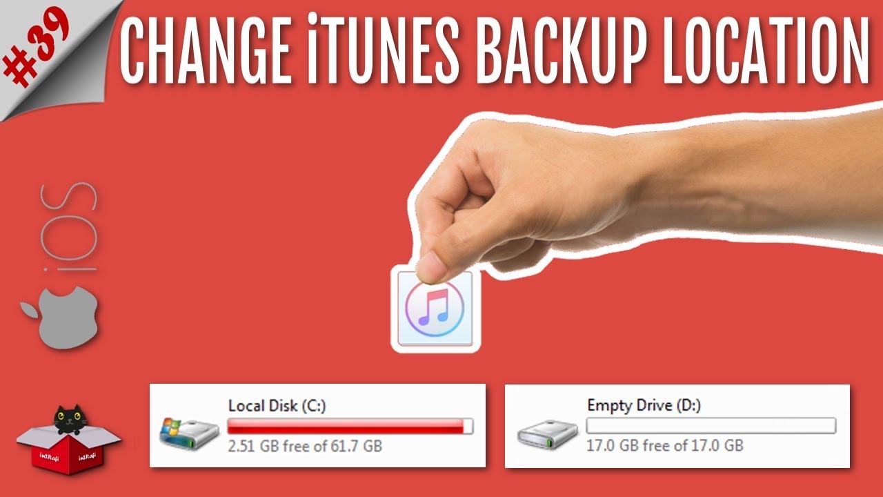 how to change itunes backup location pc drive