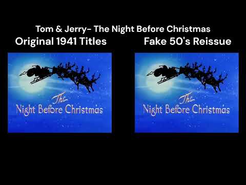 Tom & Jerry- The Night Before Christmas [Original Vs Fake Reissue Titles Comparison]