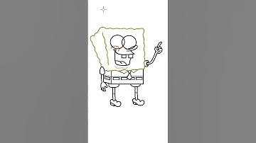 How to Draw SpongeBob in MS Paint #shorts