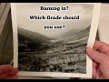 Printing the negative 1 burning in which grade should you use