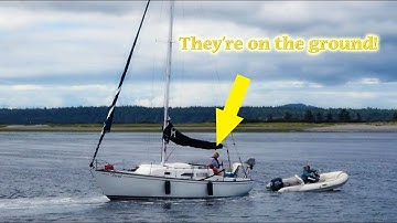 Their Yacht Ran AGROUND! And we explore Sidney Island - ep.48 (Sailing Family Circus)