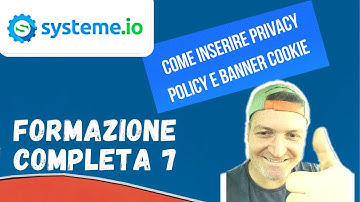 Systeme .io in italiano - Come inserire Privacy Policy e Banner cookie