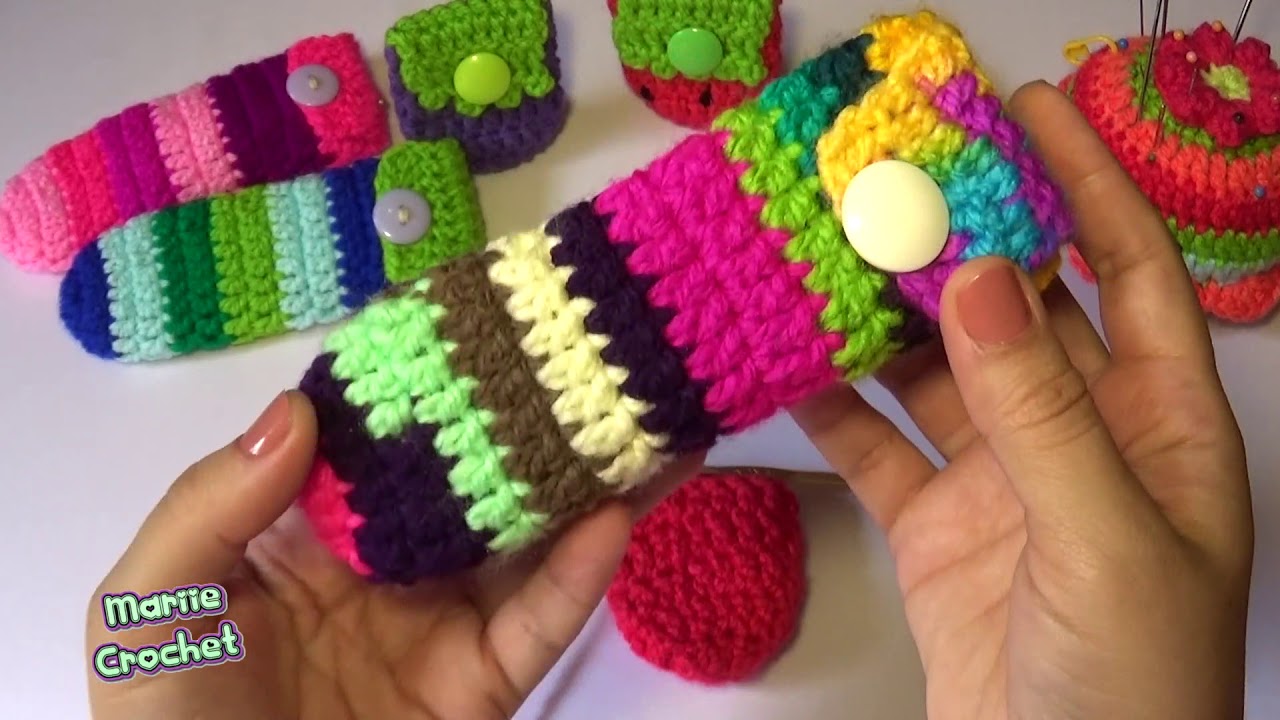 MINI MONEDEROS CILINDRO crochet paso paso - YouTube