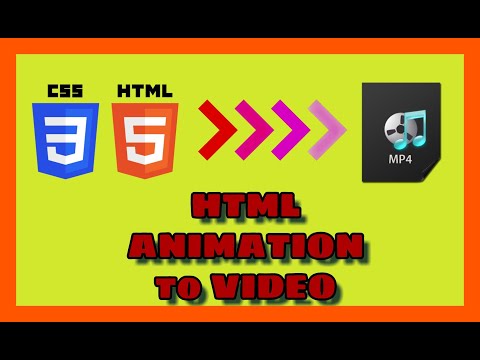 How To Convert HTML 5 animation to .MP4 video.