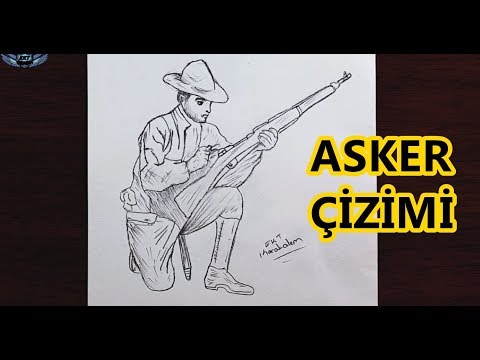 ASKER RESMİ NASIL ÇİZİLİR - ASKER ÇİZİMİ - 18 MART RESMİ