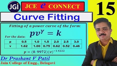 Best example for fitting of power function || 𝒑𝒗^𝜸=𝒌 || Curve Fitting || 18mat41|| Dr Prashant Patil