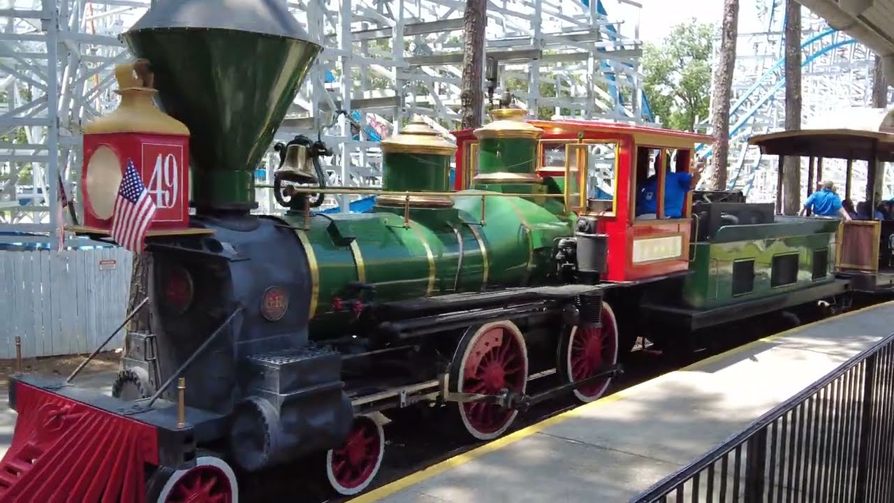 Six Flags Railroad: взгляд изнутри • Поездка на поезде туда и обратно по Six Flags Over Georgia