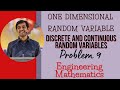 Discrete and continuous random variables  Problem 9 Engineering Mathematics