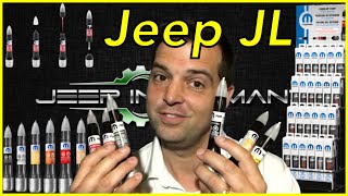 New touch up paint colors for Jeep JL Wrangler