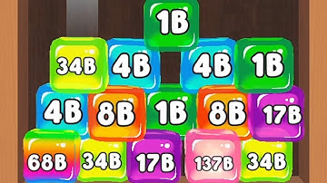 Merge Cube 2048 3D - ASMR Gameplay (Cubes Math, Level Up NumberBlocks Jelly Balls) Part 103