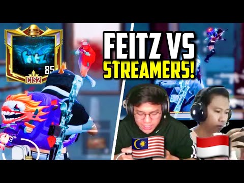 TOP 5 MOMENTS FEITZ 1V4 STREAMERS IN PUBG MOBILE!!