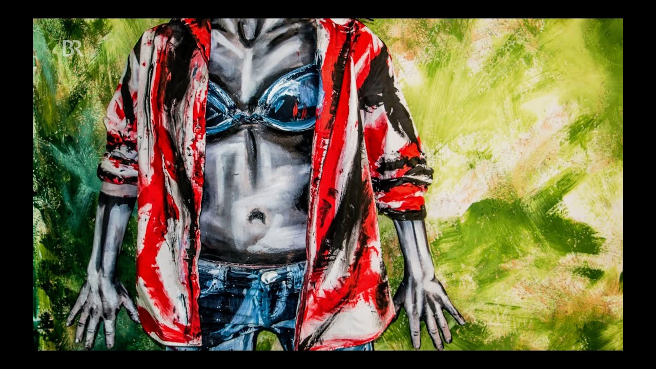 Artist Sani Kneitinger painting on human skin – Body Paint