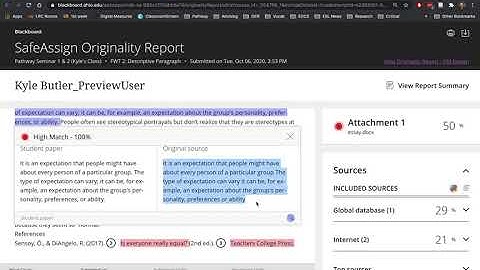 Using SafeAssign to check yourself for plagiarism