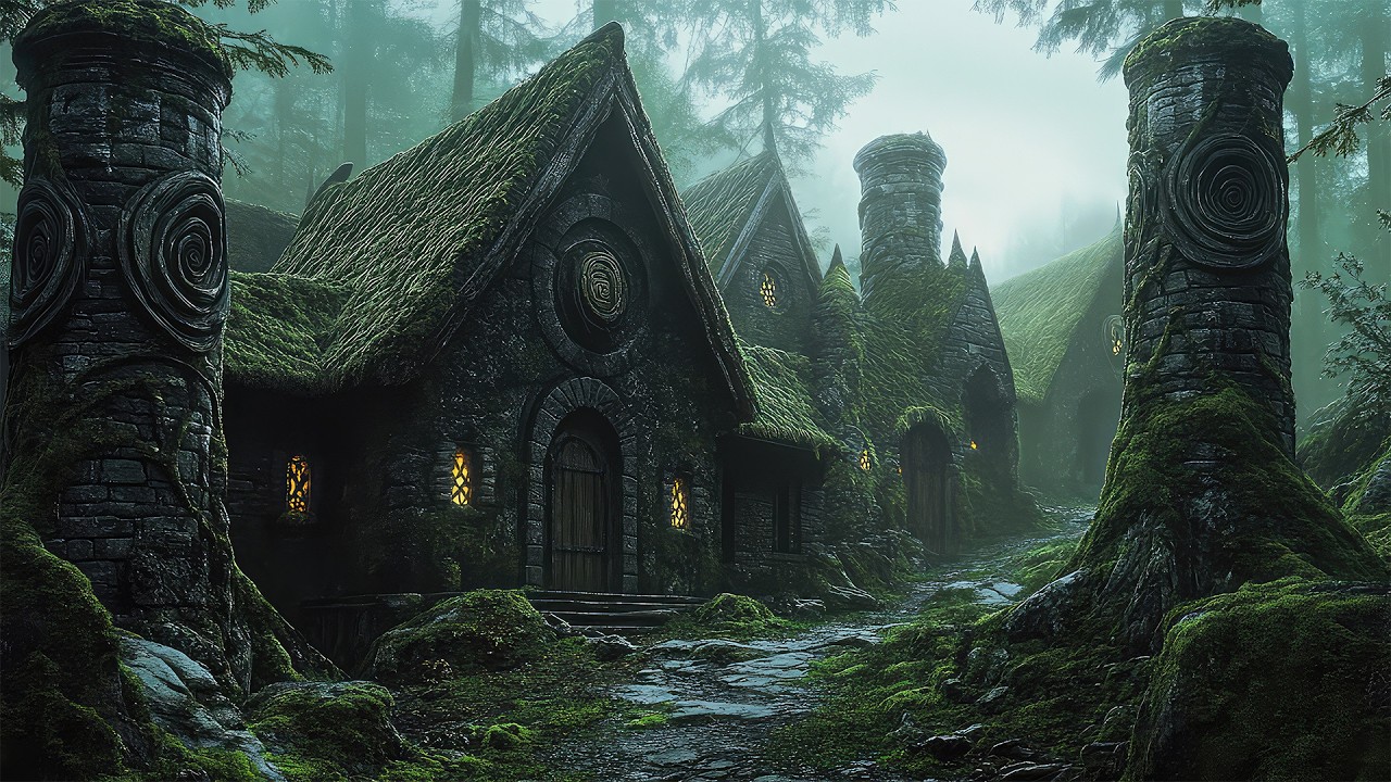 Moss-Covered Celtic Stone Village | Medieval Celtic Music for Relaxation & Deep Focus