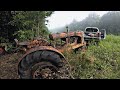 Pulling two old tractors out of the woods
