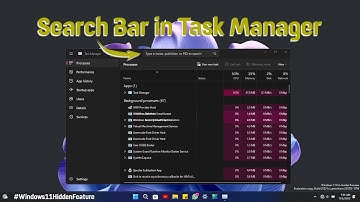 Search bar in Task Manager | Windows 11 Hidden Feature