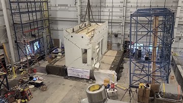 Shake-table test of a retrofitted URM building at the University at Buffalo - Panoramic View