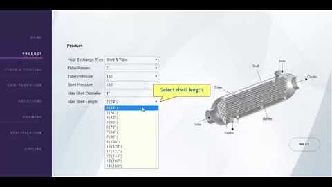 Heat Exchanger configurator demo