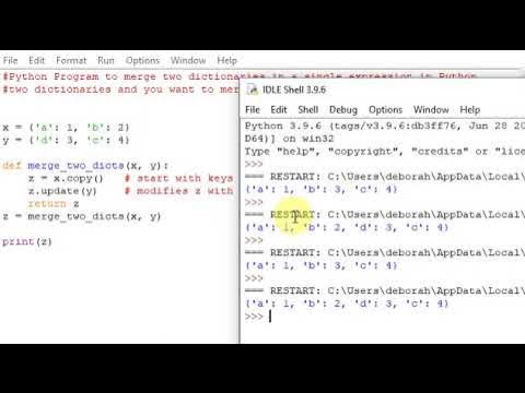 Python Program to merge two dictionaries in a single expression in ...
