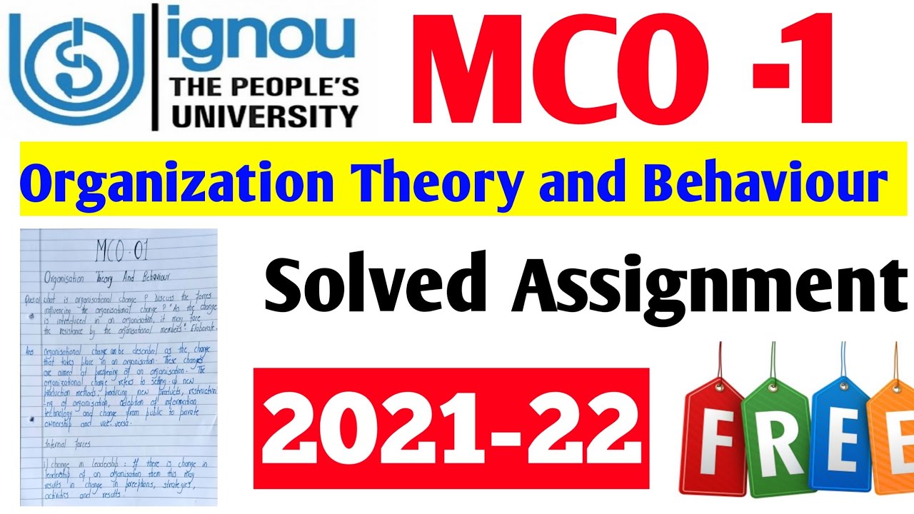 ignou mco 1 solved assignment 2021 22